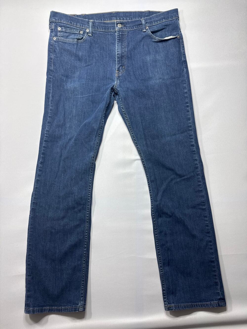 Levi's‎ 513 Men's Slim Straight Leg Stretch Blue Jeans - Size 38x32 (38x31)